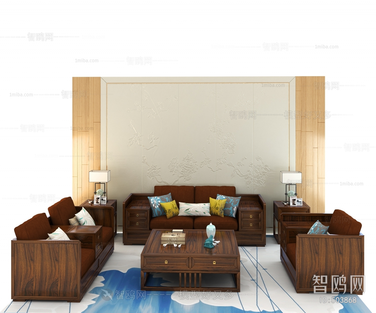 New Chinese Style Sofa Combination