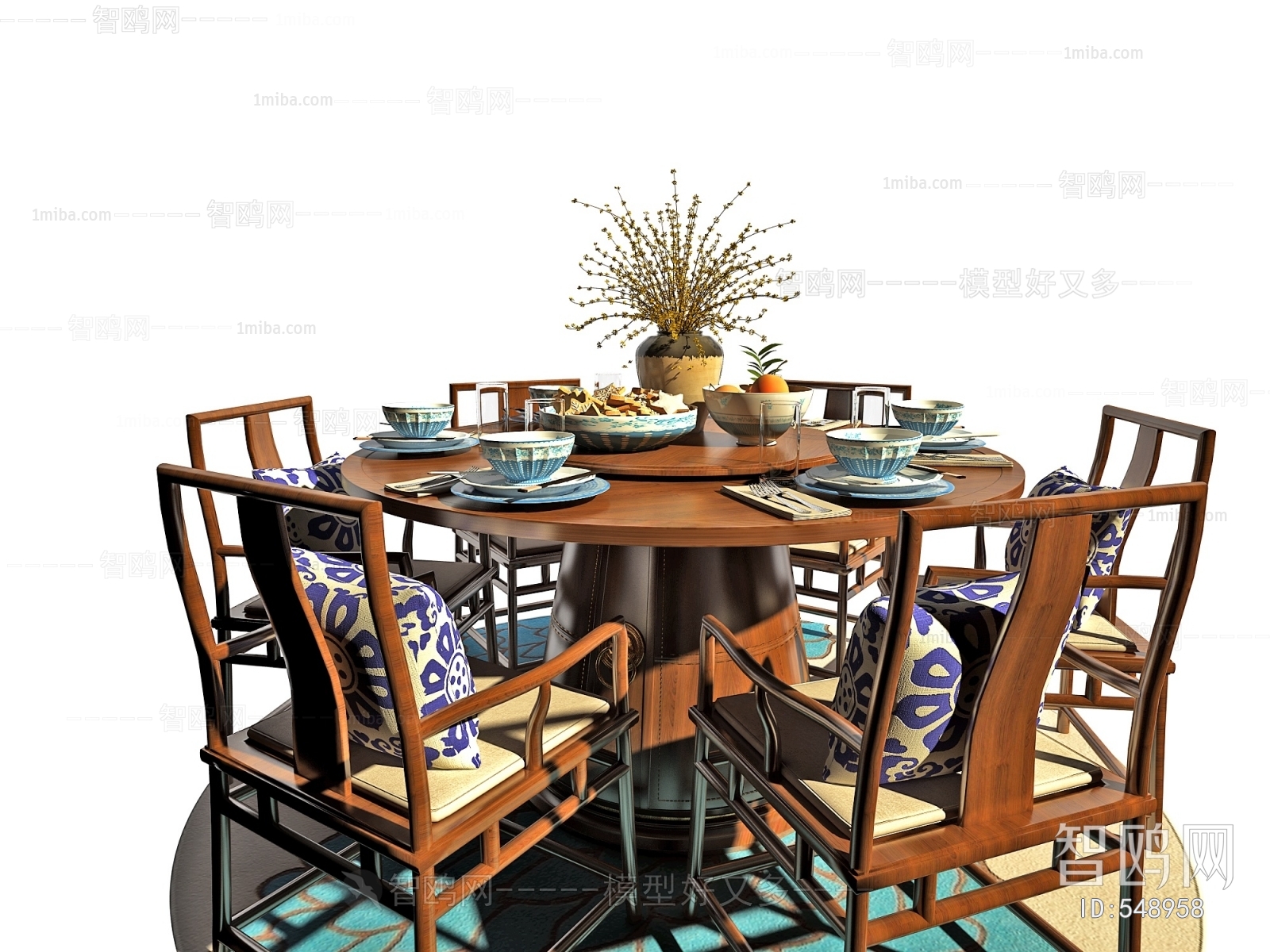 New Chinese Style Dining Table And Chairs