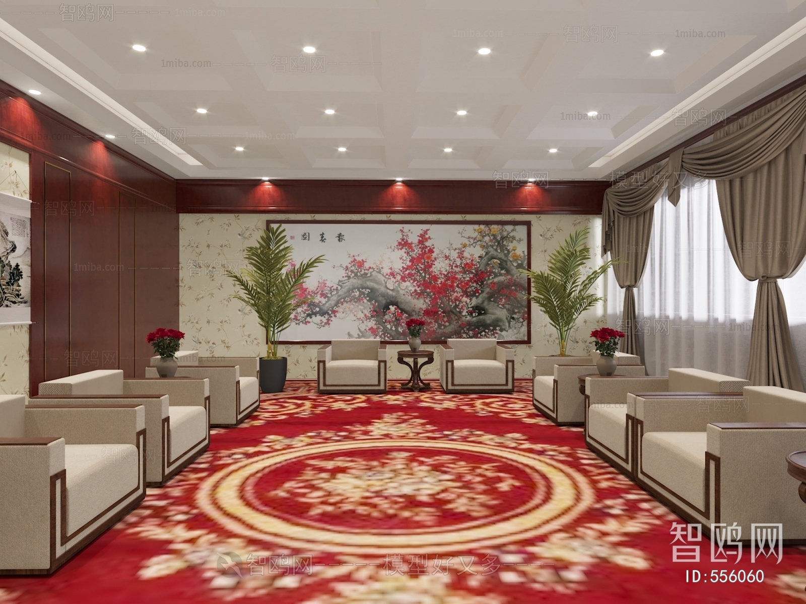 New Chinese Style Reception Room