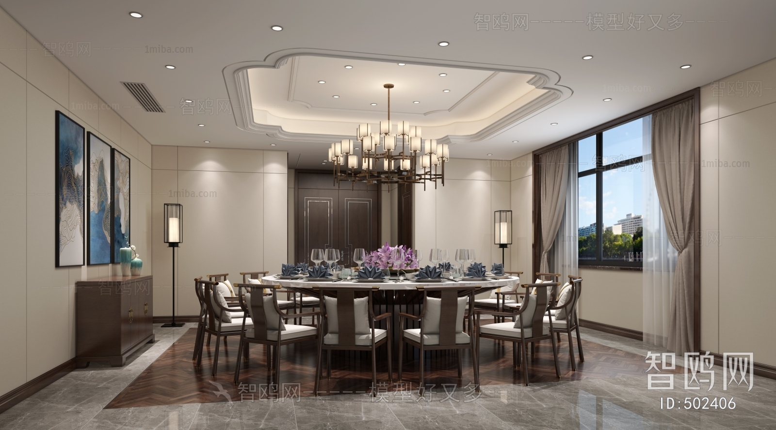 New Chinese Style Dining Room