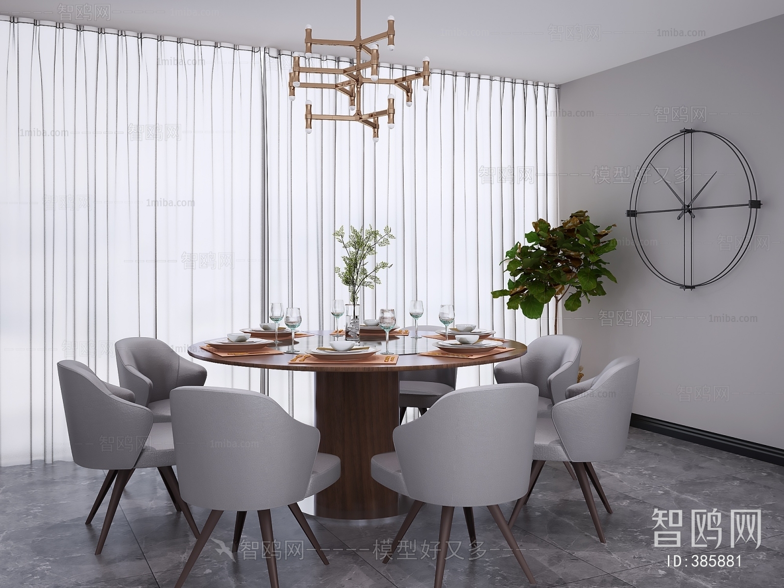 Modern Nordic Style Dining Table And Chairs