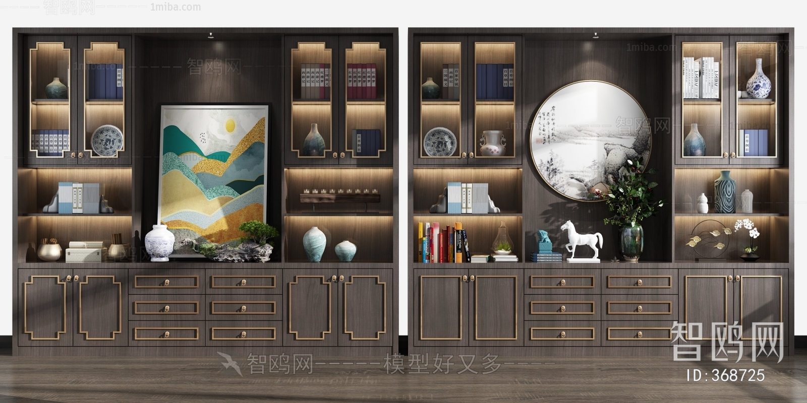 New Chinese Style Bookcase