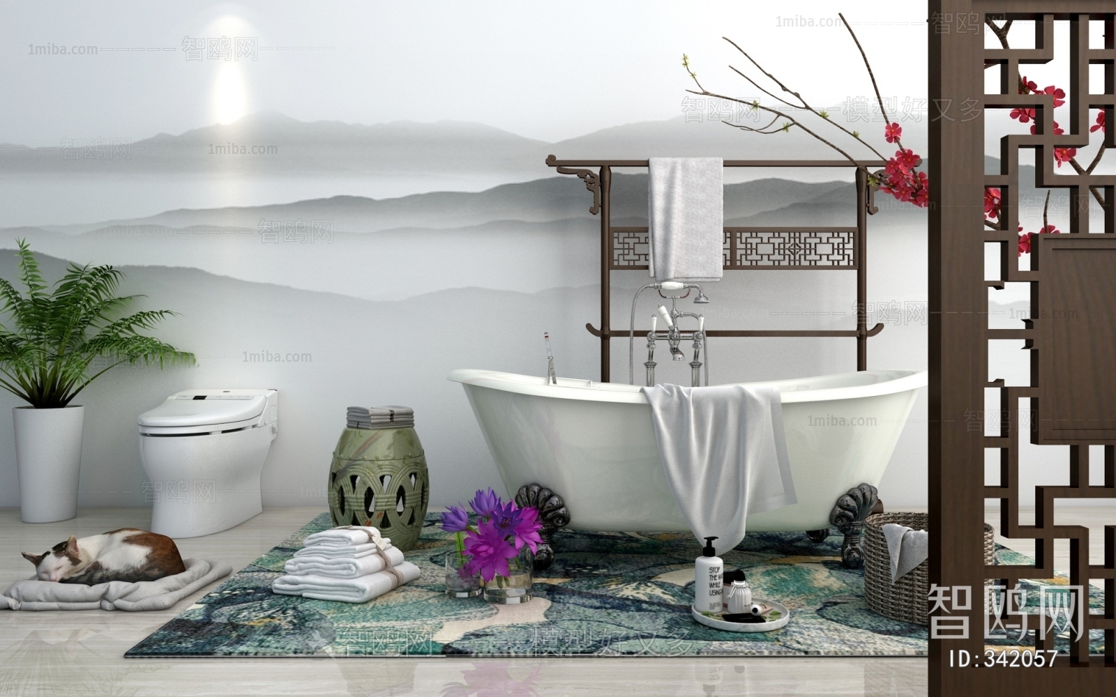 New Chinese Style Bathtub