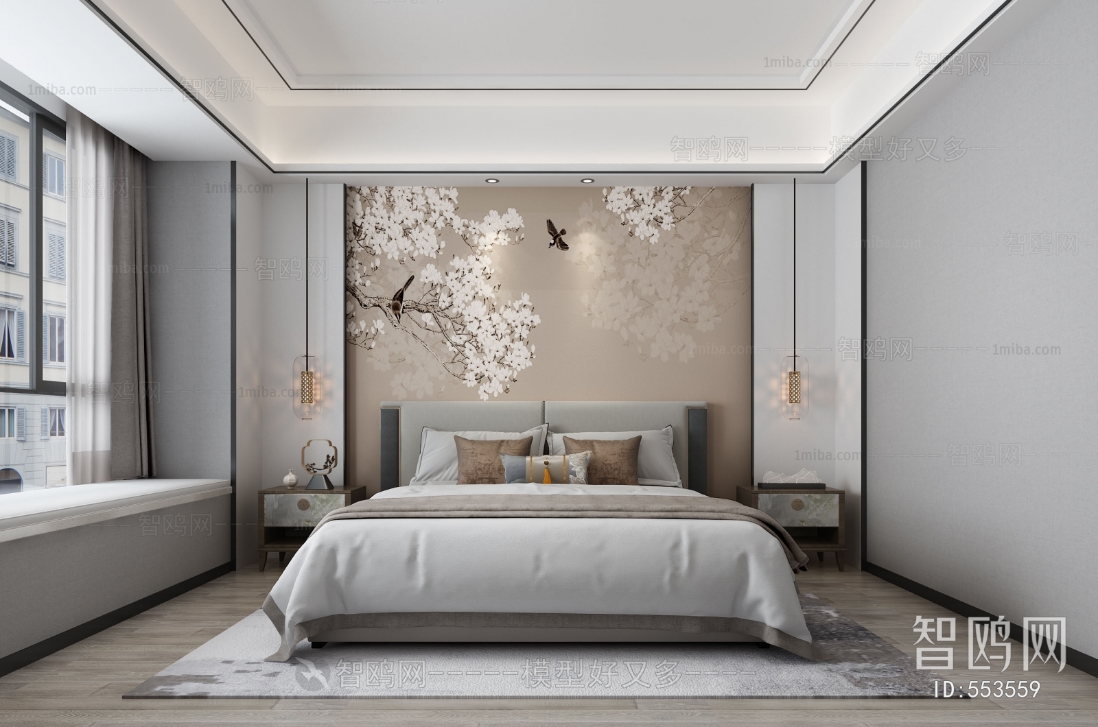 New Chinese Style Bedroom