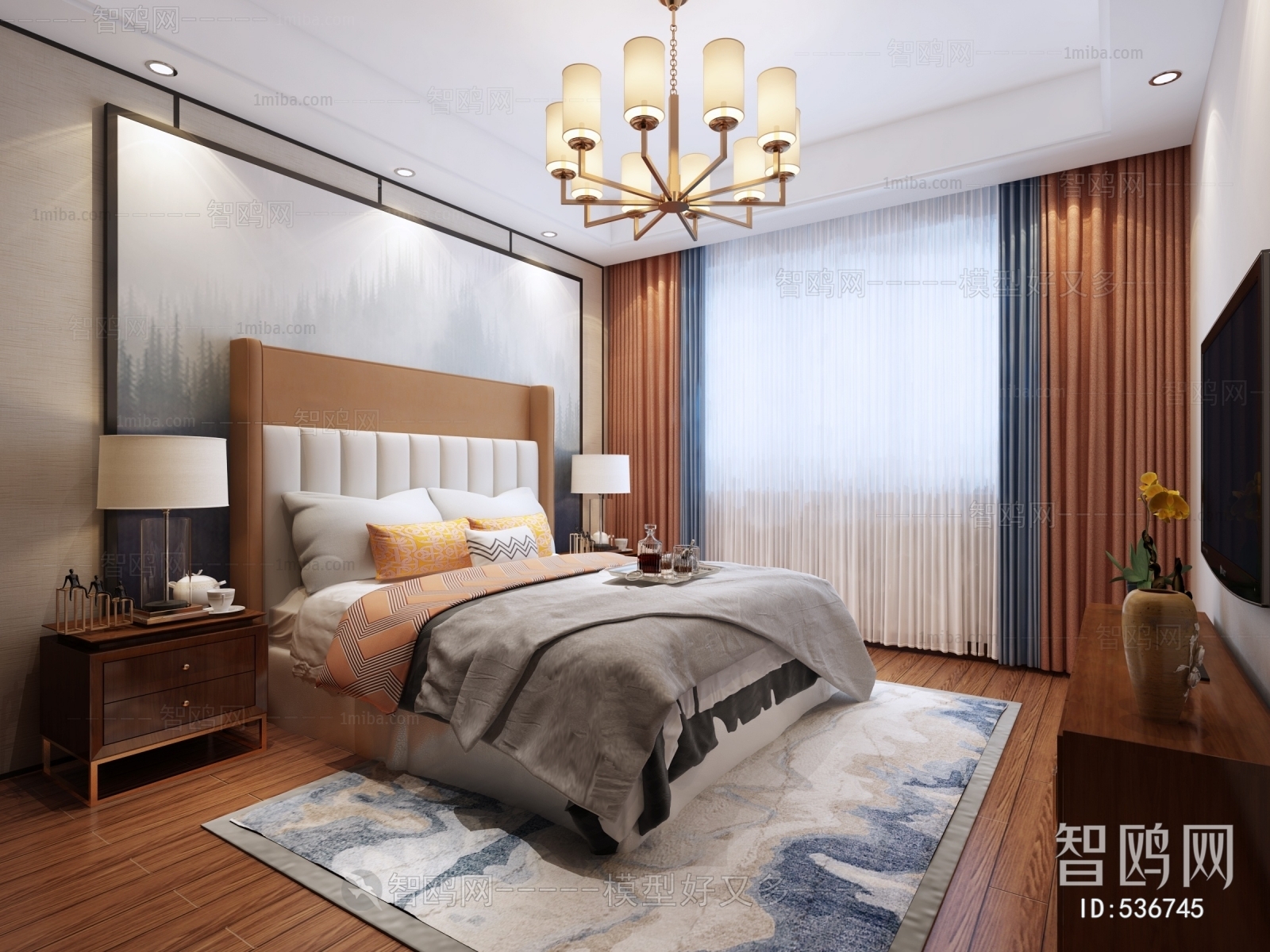 New Chinese Style Bedroom