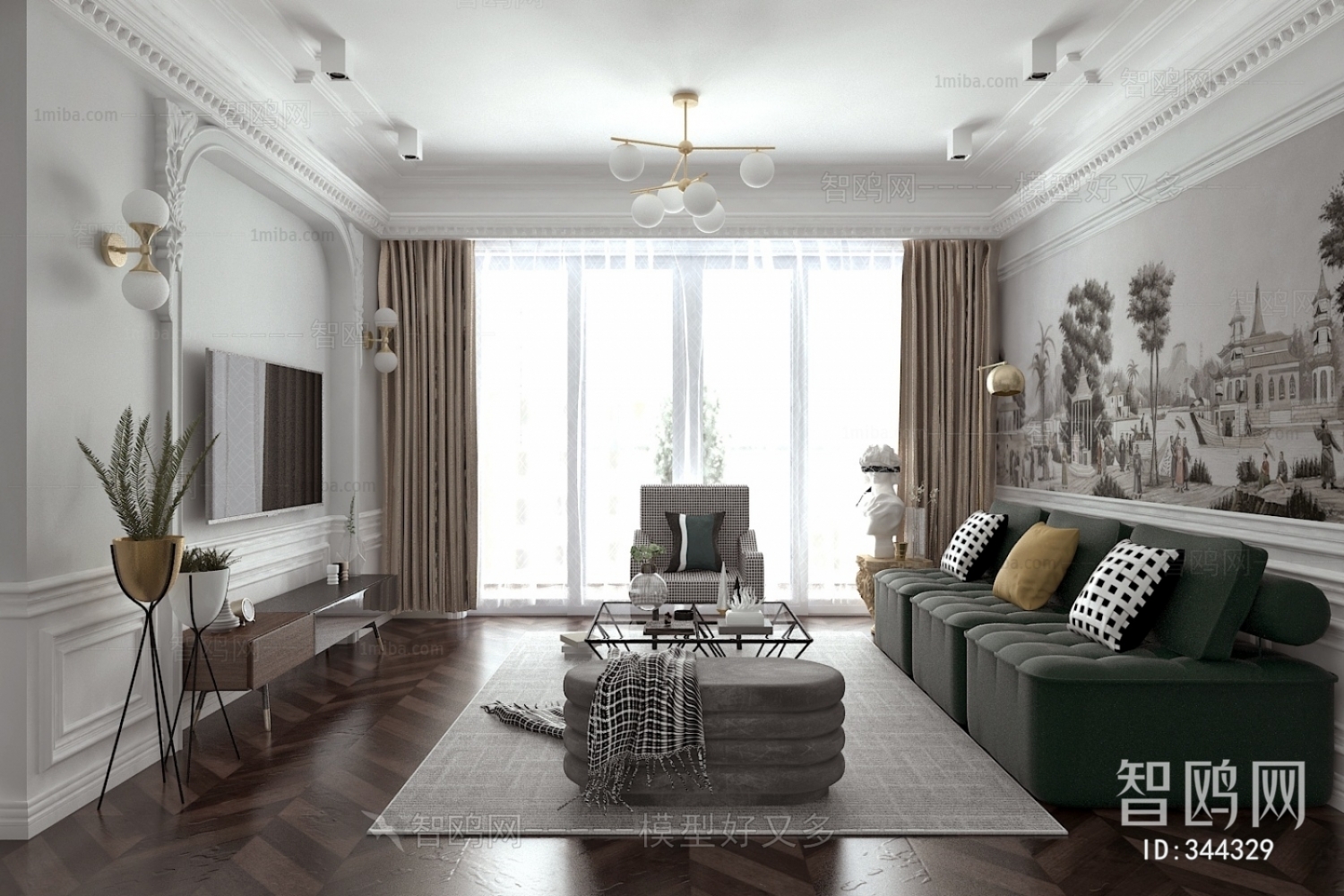 Simple European Style A Living Room