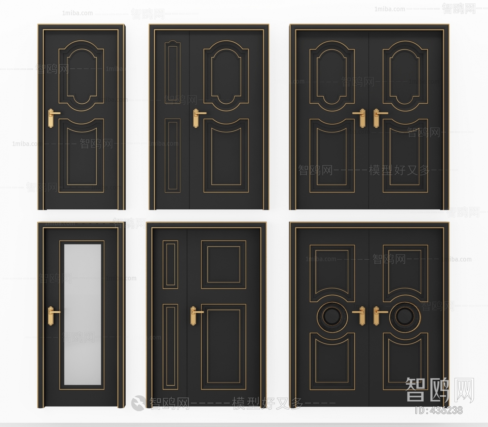 Simple European Style Entrance Door