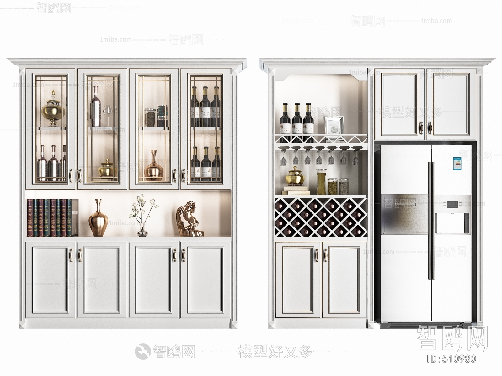 Simple European Style Wine Cabinet