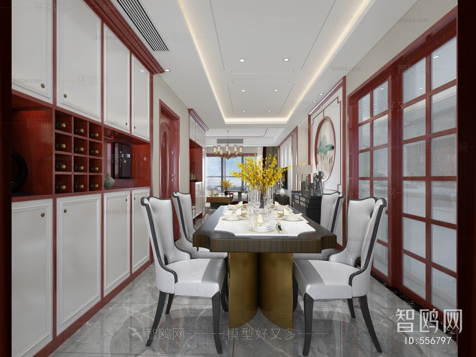 New Chinese Style Dining Room