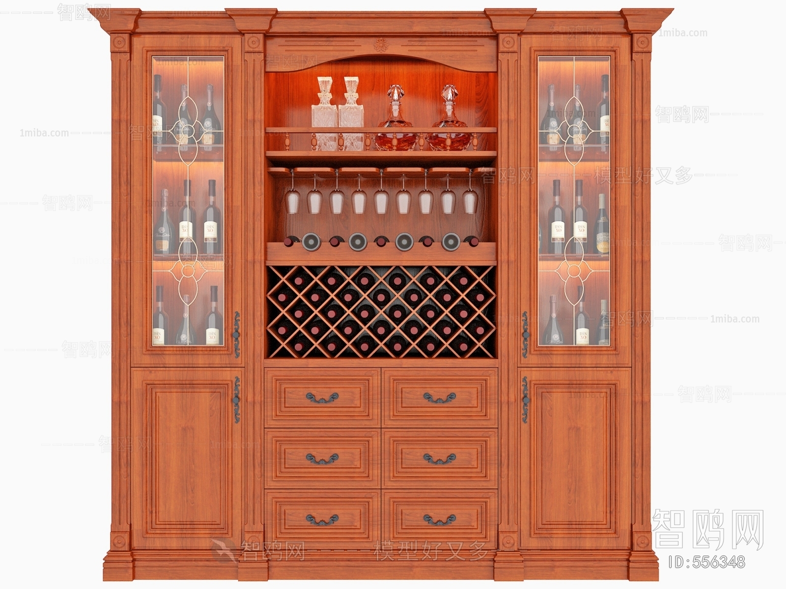 New Chinese Style Wine Cabinet