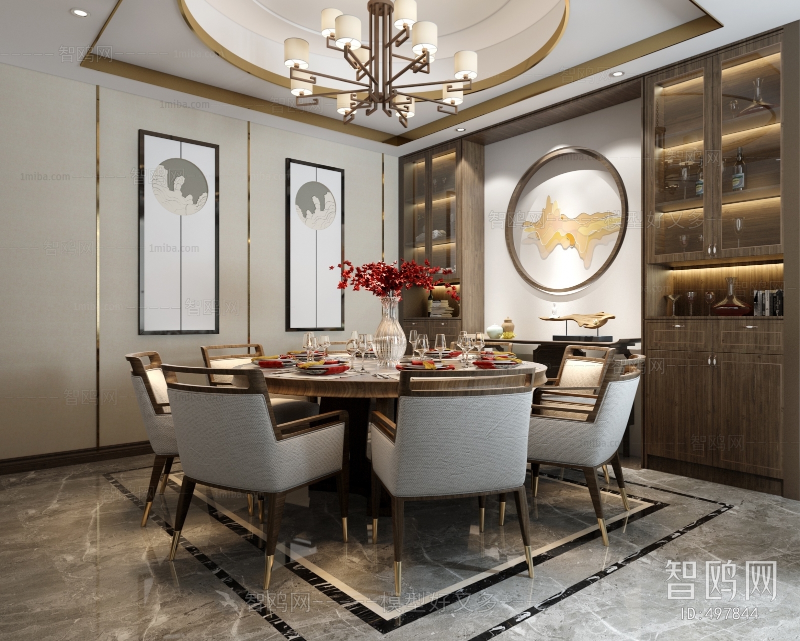 New Chinese Style Dining Room