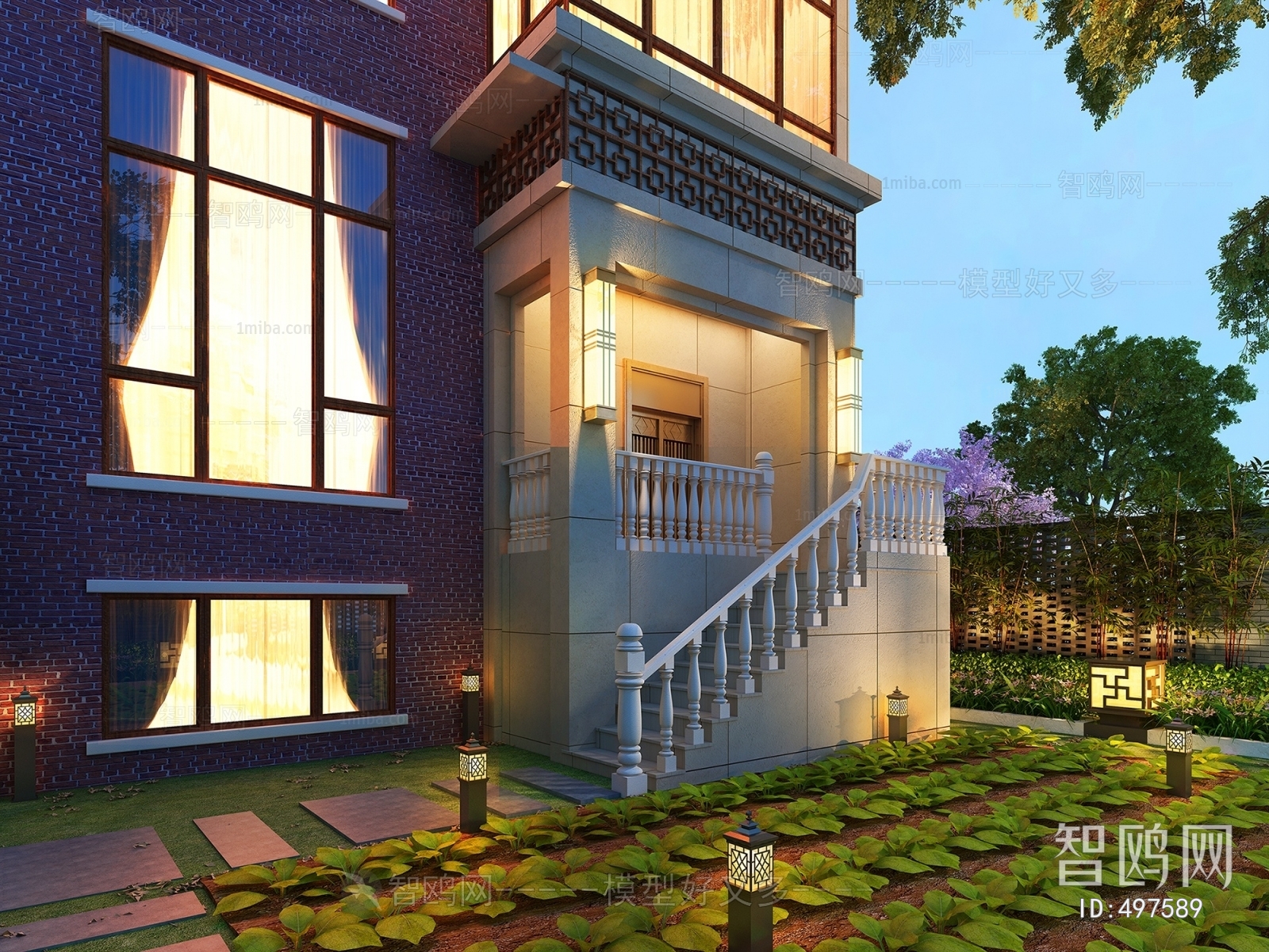 New Chinese Style Villa Appearance