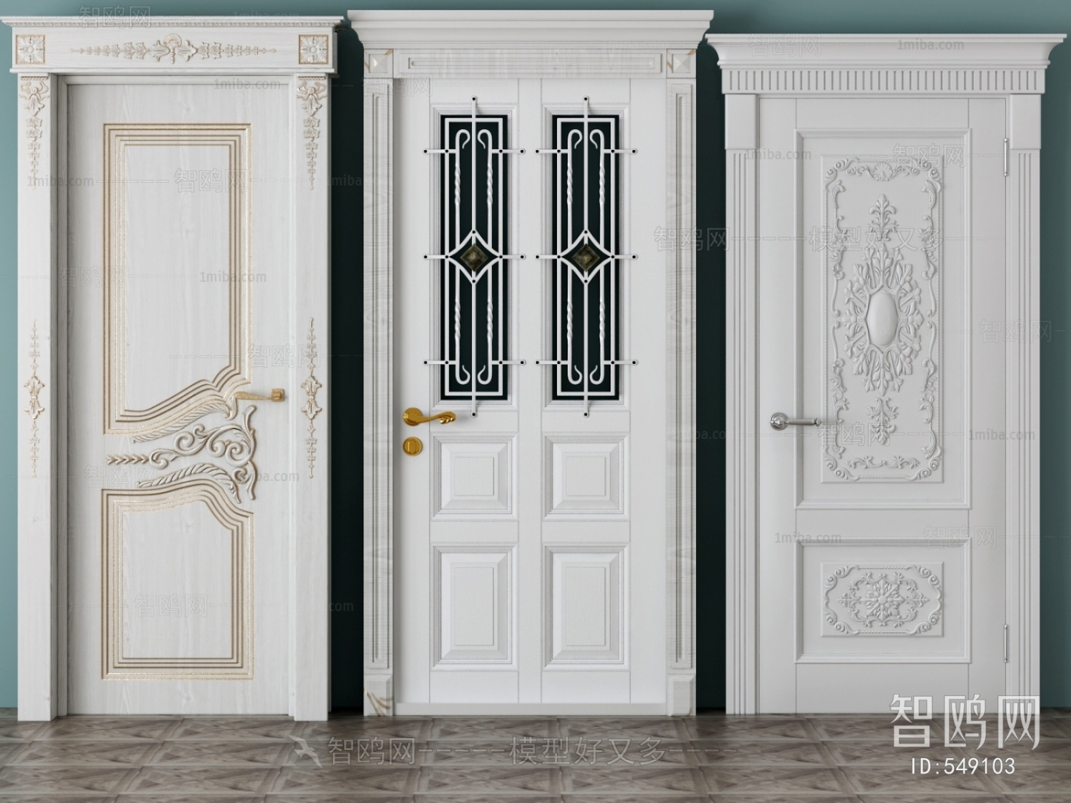 Simple European Style Single Door