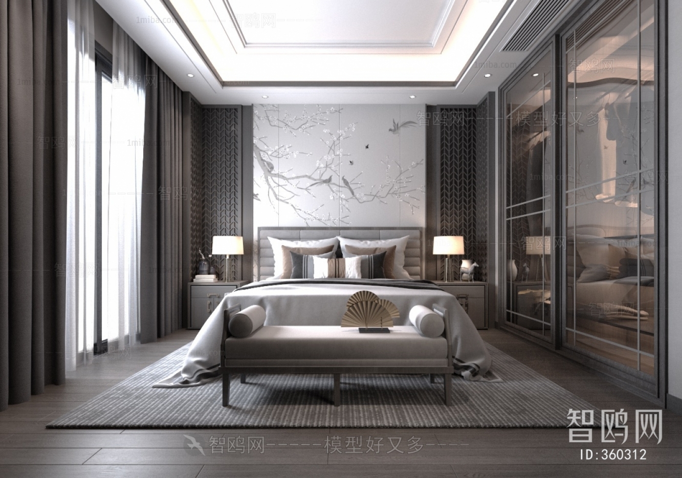 New Chinese Style Bedroom