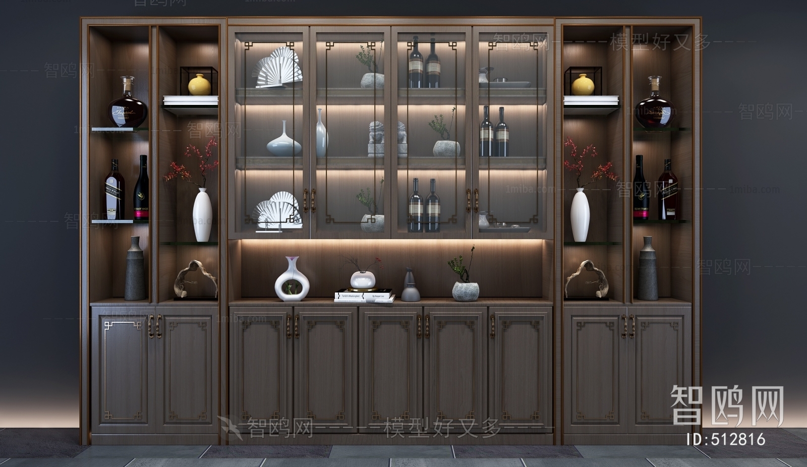 New Chinese Style Wine Cabinet