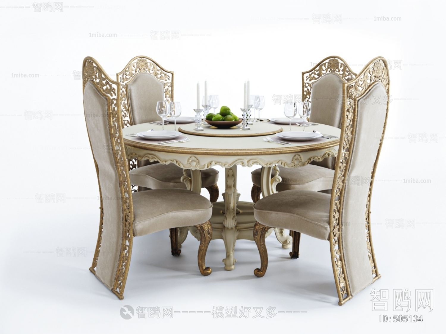 European Style Dining Table And Chairs