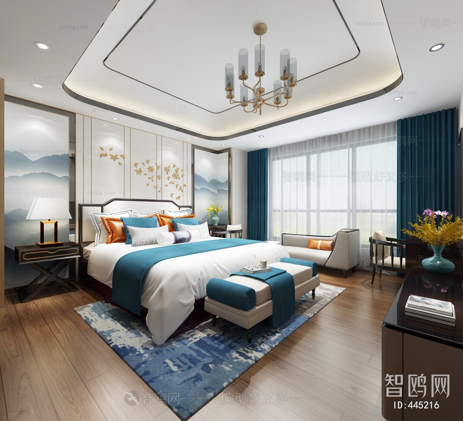 New Chinese Style Bedroom