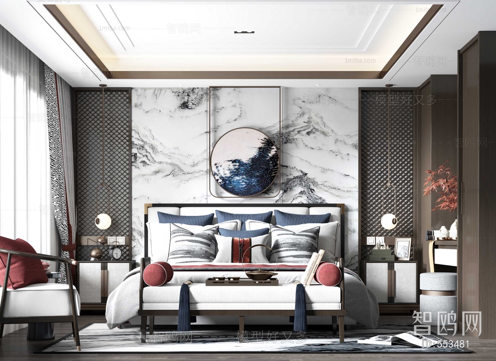 New Chinese Style Bedroom