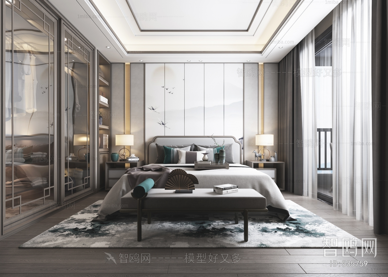 New Chinese Style Bedroom