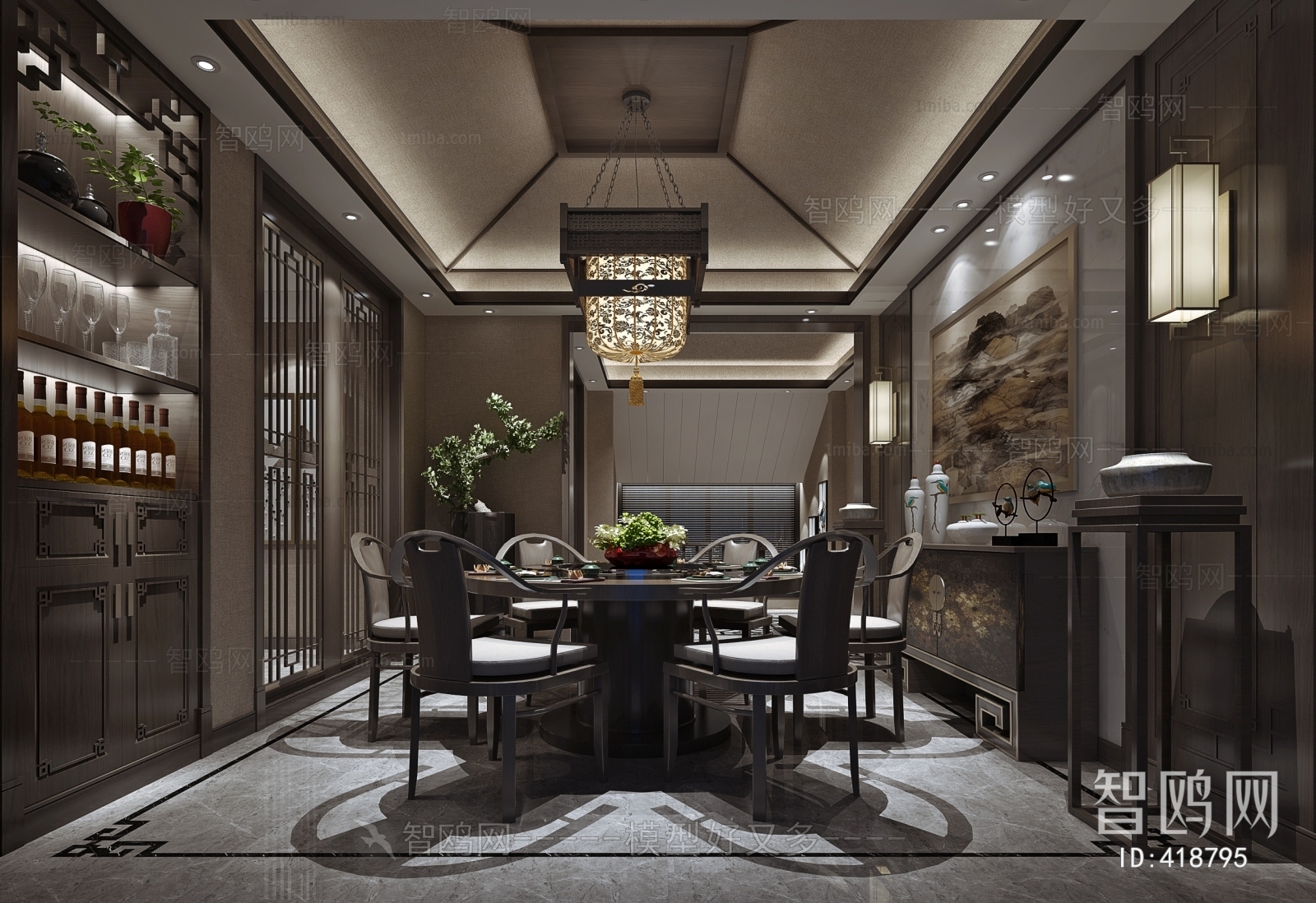 New Chinese Style Dining Room