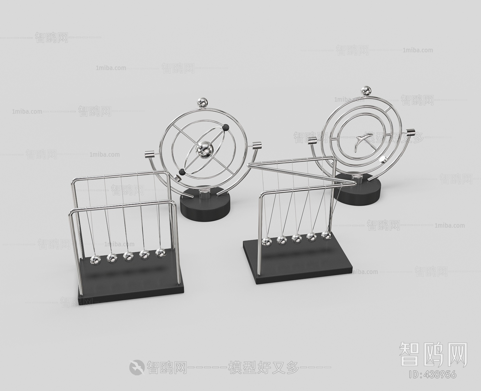 现代牛顿摆混沌摆永动机摆件