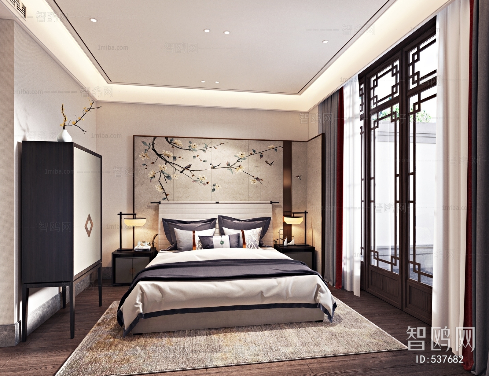 New Chinese Style Bedroom