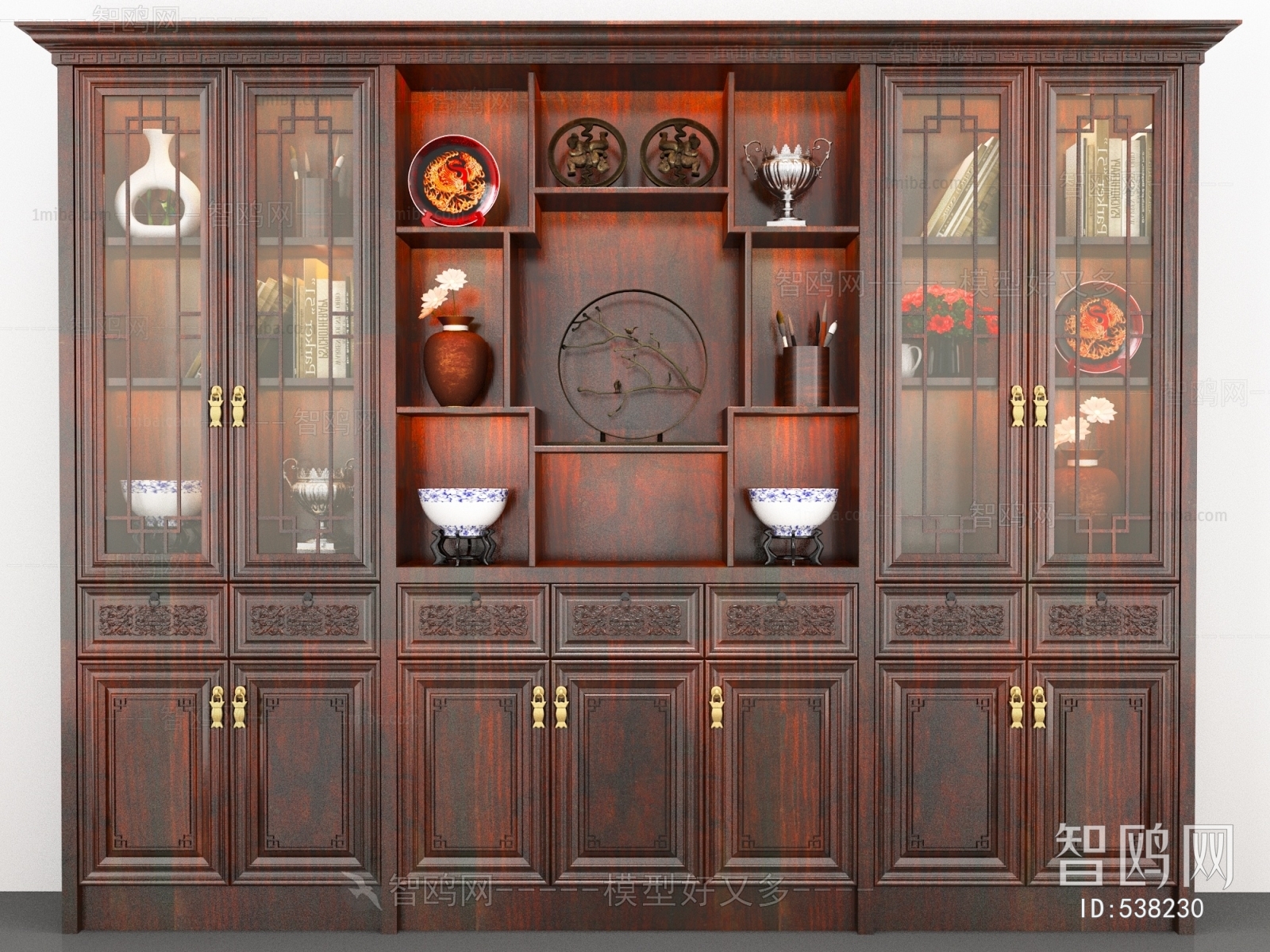 New Chinese Style Decorative Cabinet