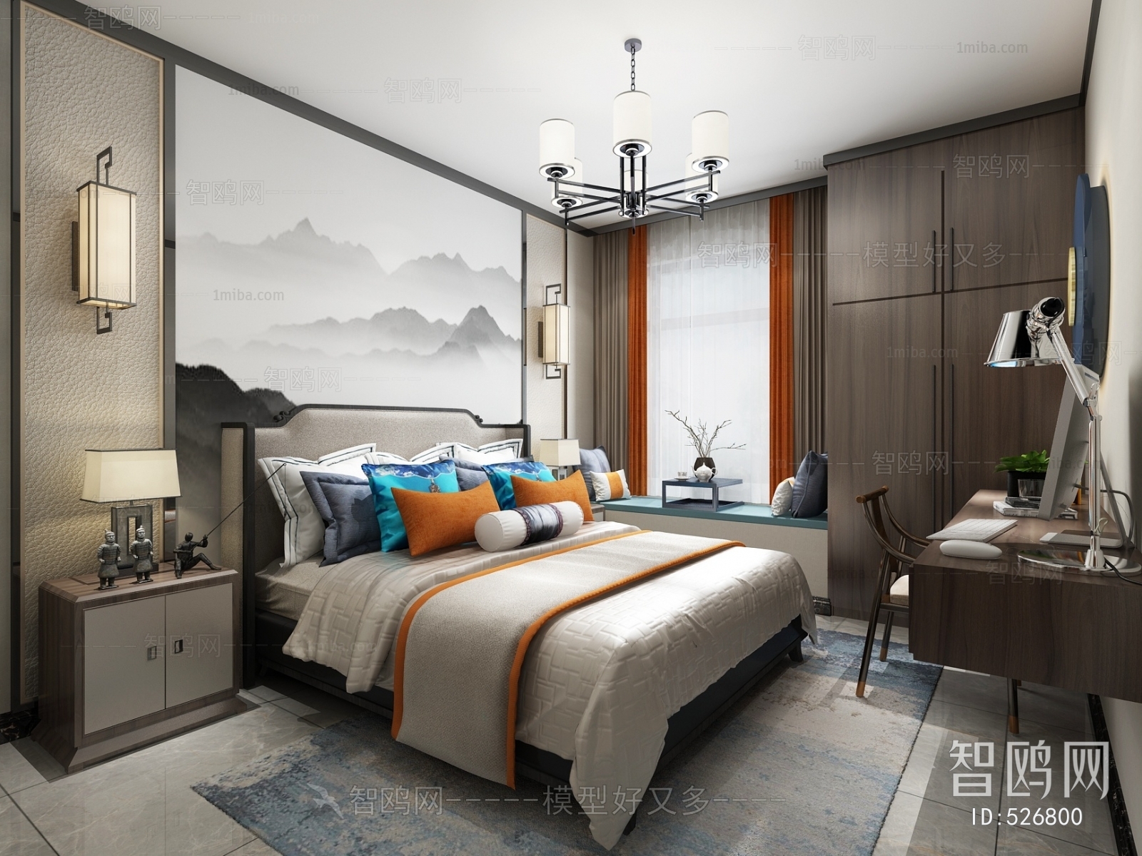 New Chinese Style Bedroom