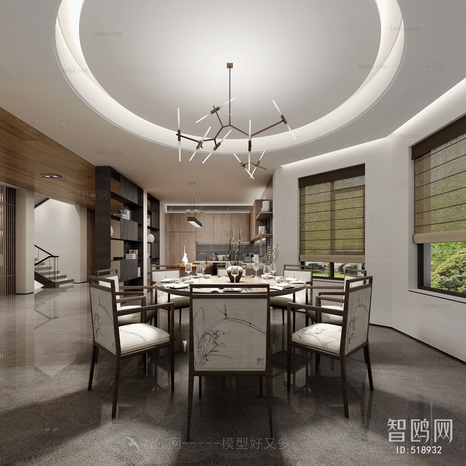 New Chinese Style Dining Room