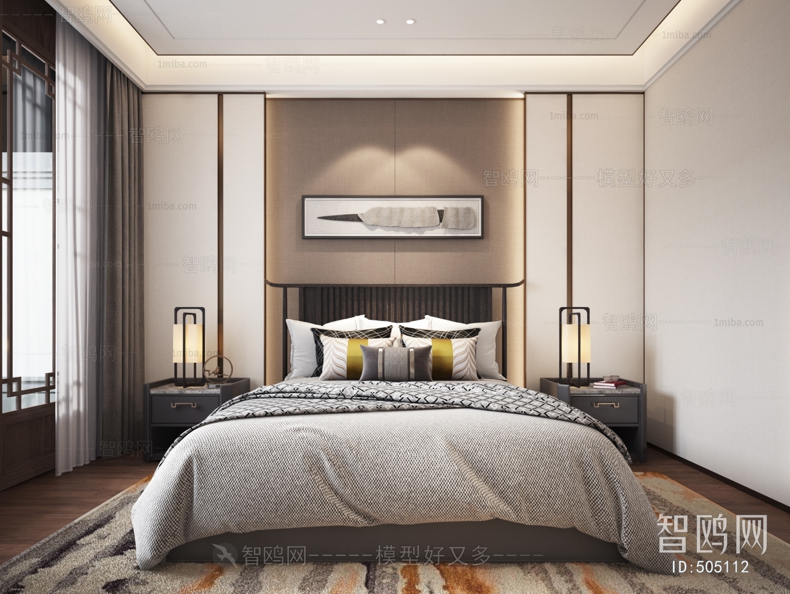 New Chinese Style Bedroom