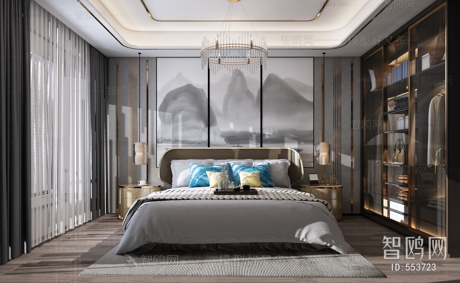 New Chinese Style Bedroom