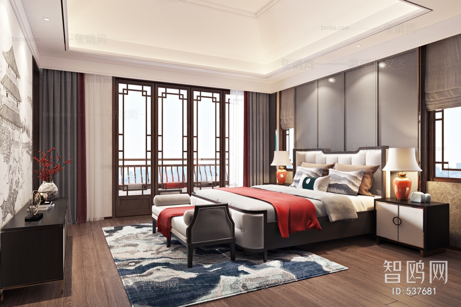 New Chinese Style Bedroom