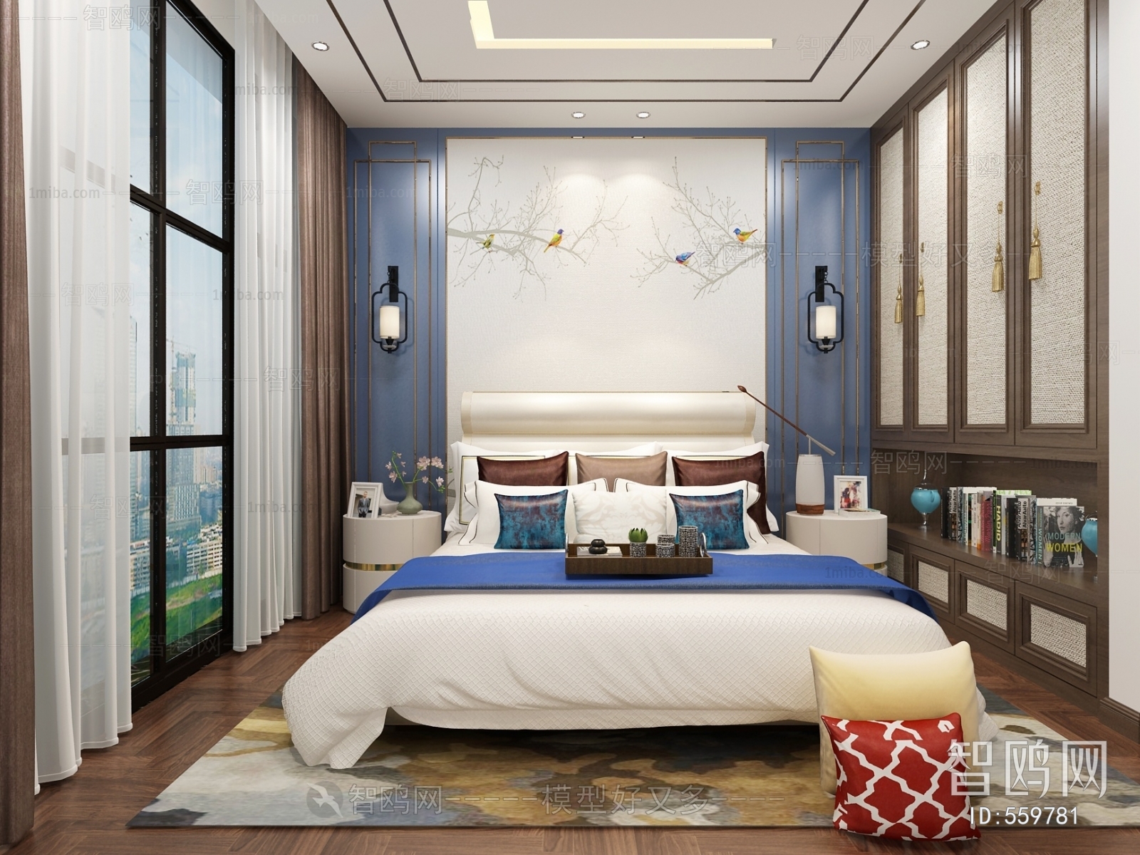 New Chinese Style Bedroom