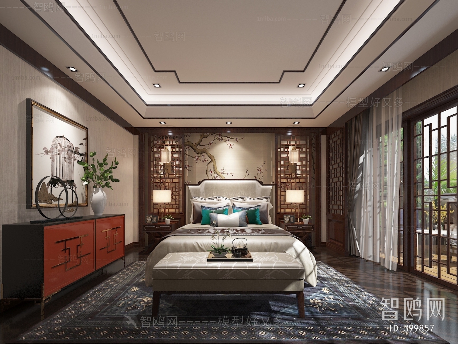 New Chinese Style Bedroom