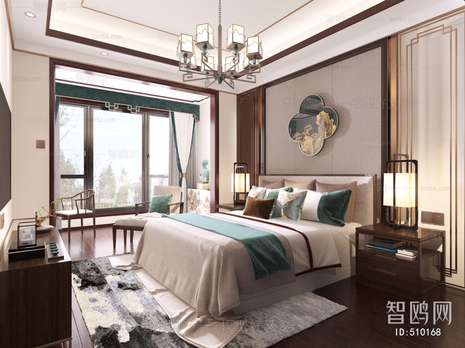 New Chinese Style Bedroom