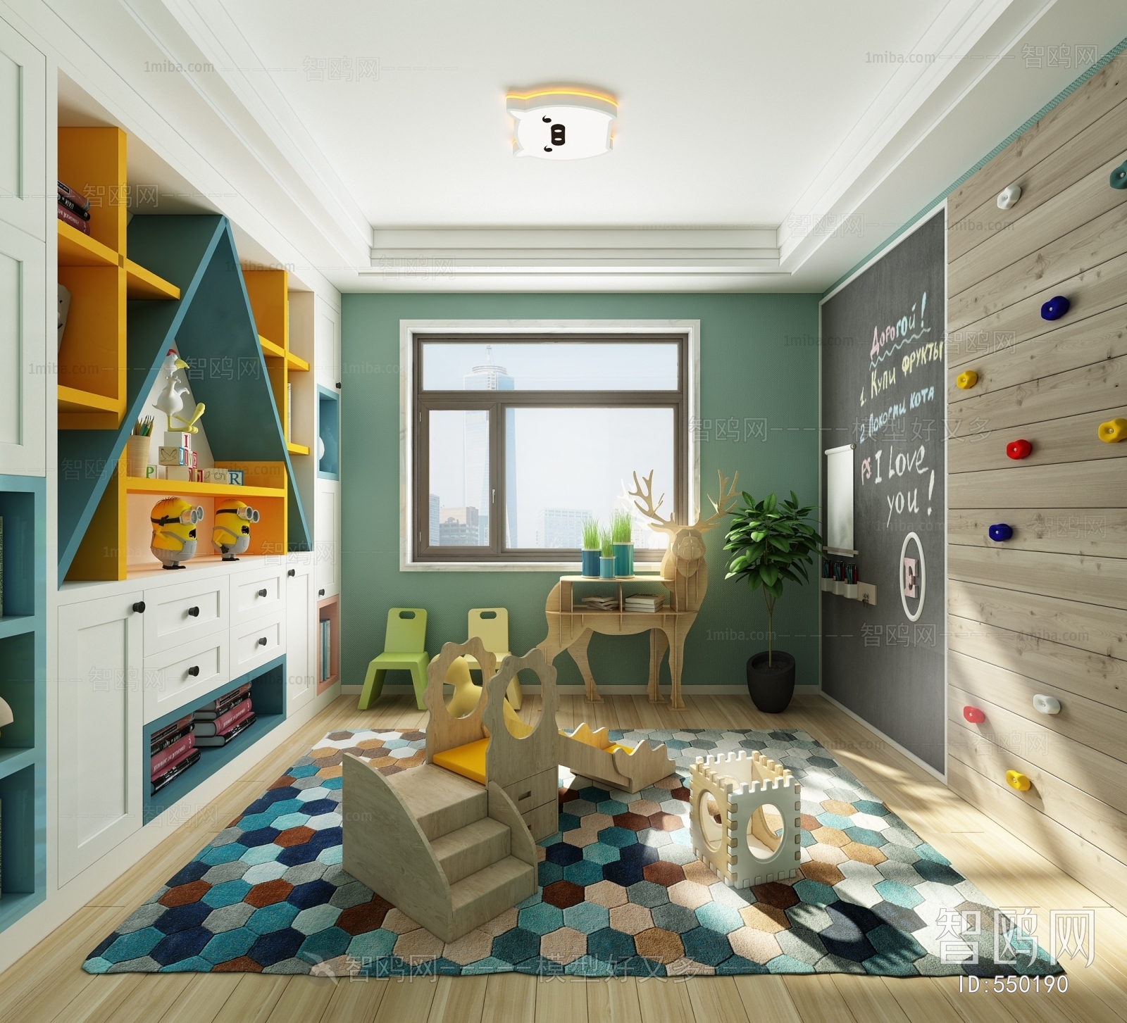 Nordic Style Children's Room Activity Room