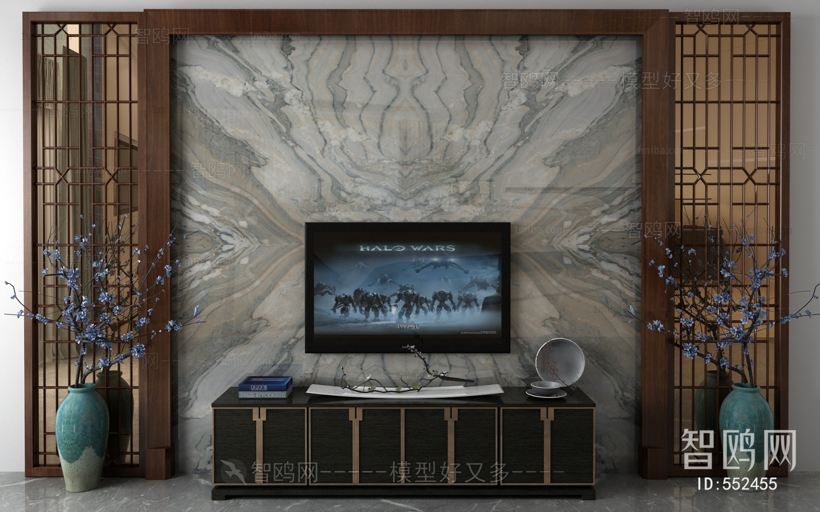 New Chinese Style TV Cabinet