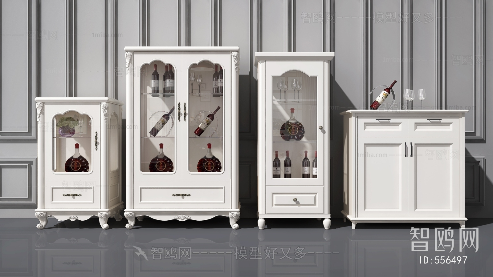 Simple European Style Wine Cabinet