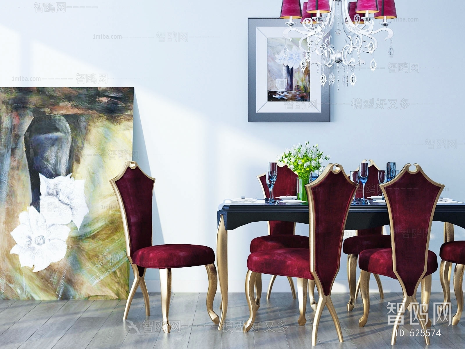 European Style Dining Table And Chairs