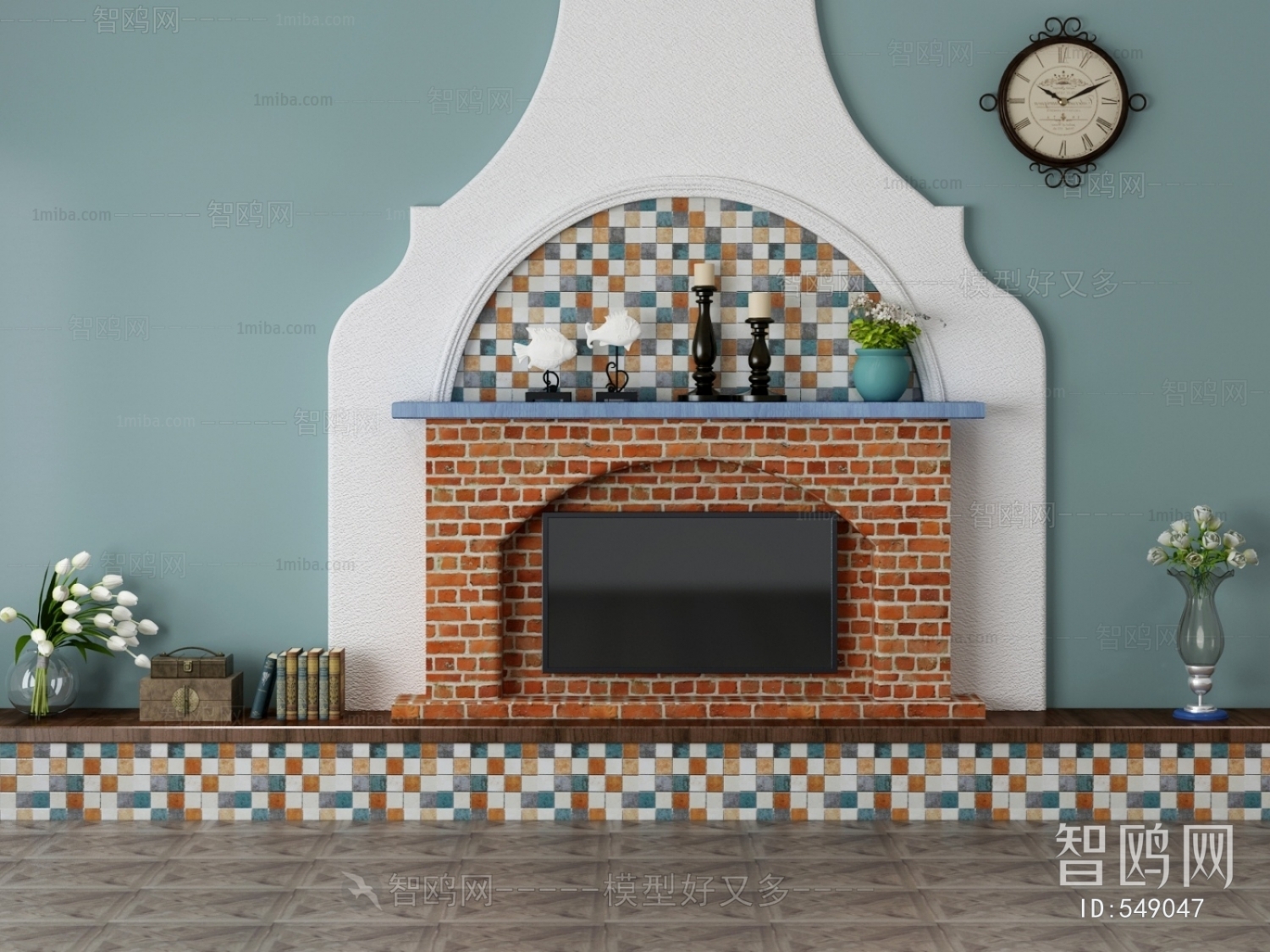 Mediterranean Style Fireplace