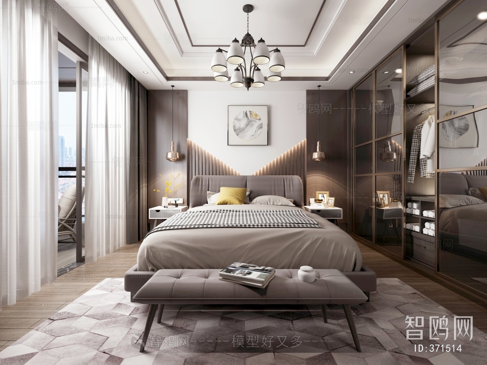 New Chinese Style Bedroom