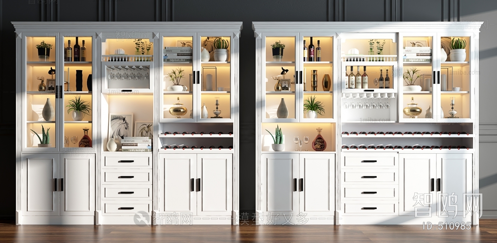 Simple European Style Wine Cabinet