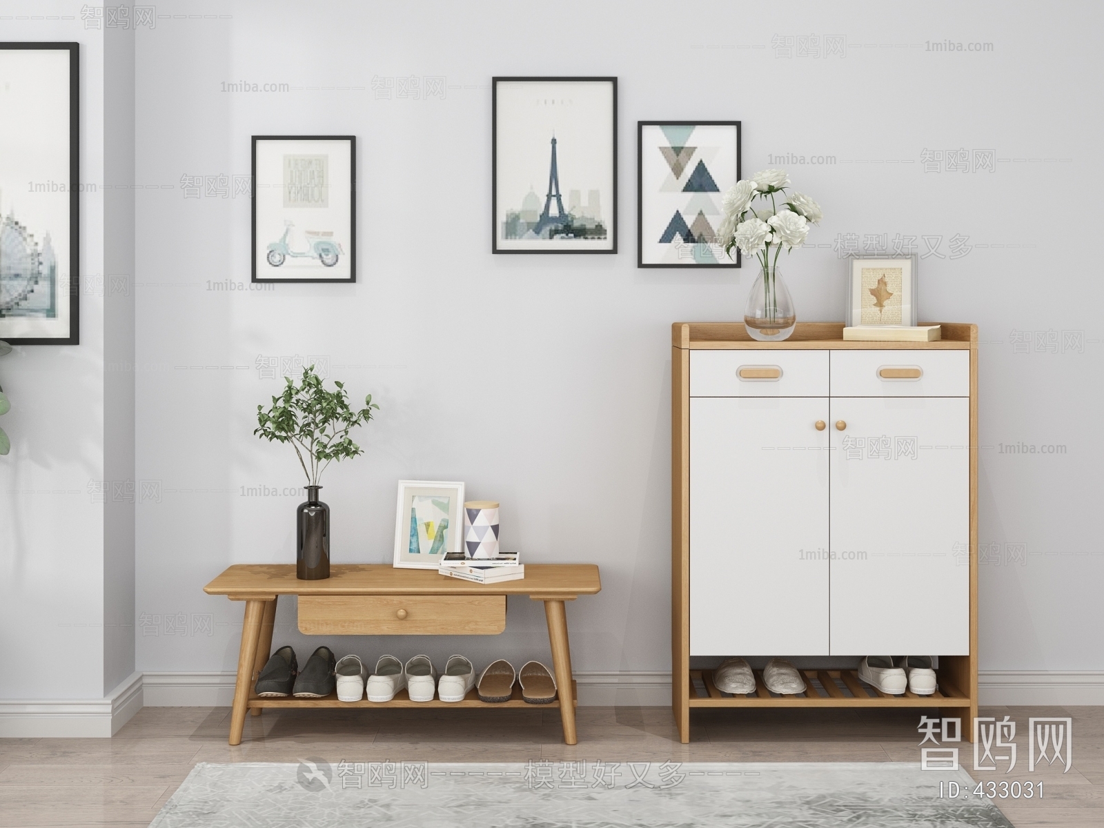 Nordic Style Shoe Cabinet