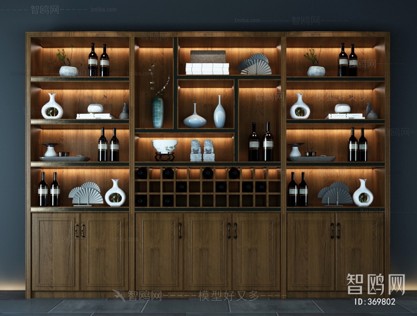 New Chinese Style Wine Cabinet