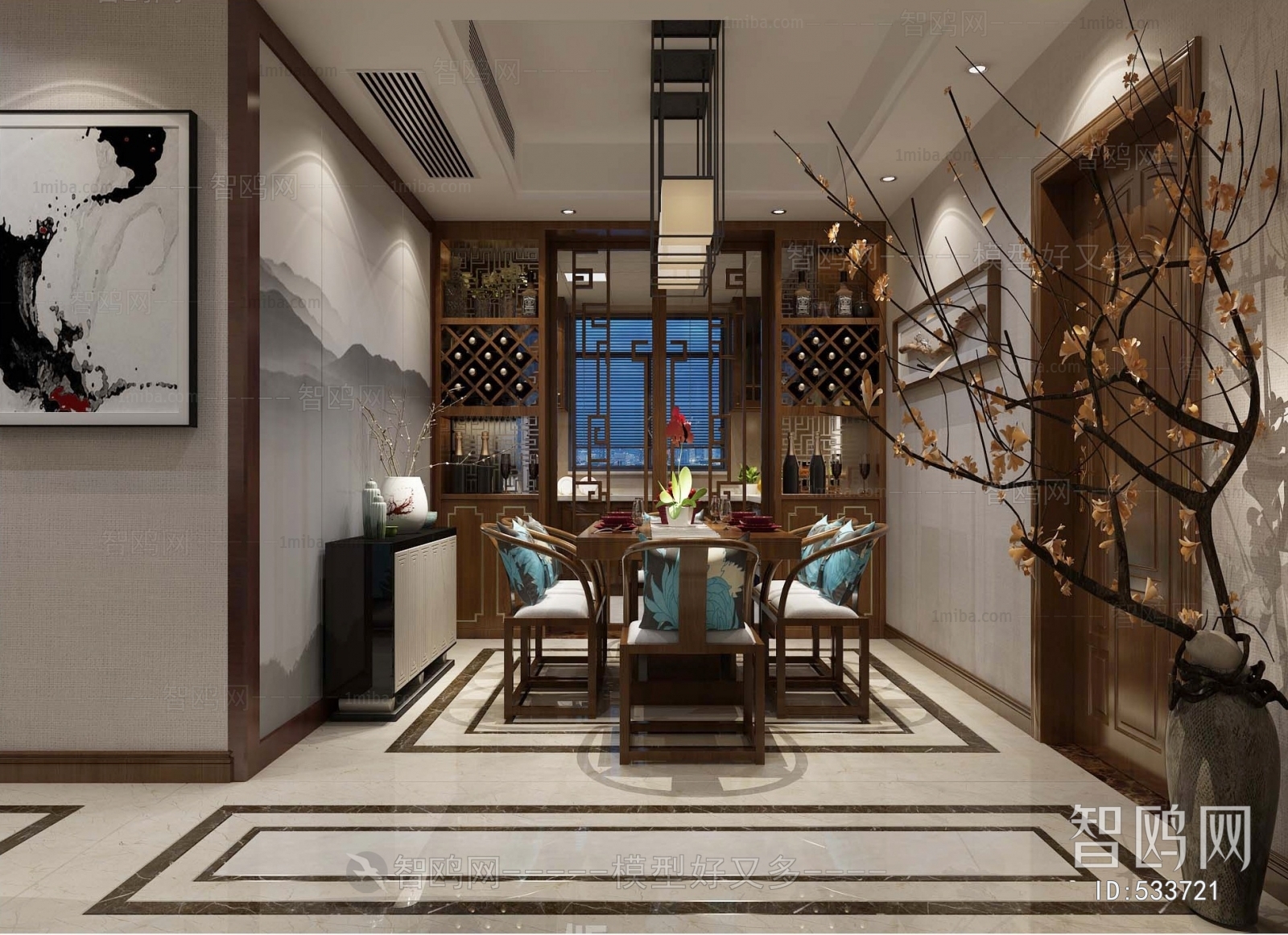 New Chinese Style Dining Room