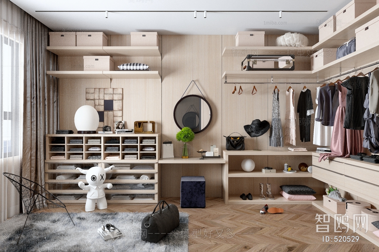 Modern Clothes Storage Area