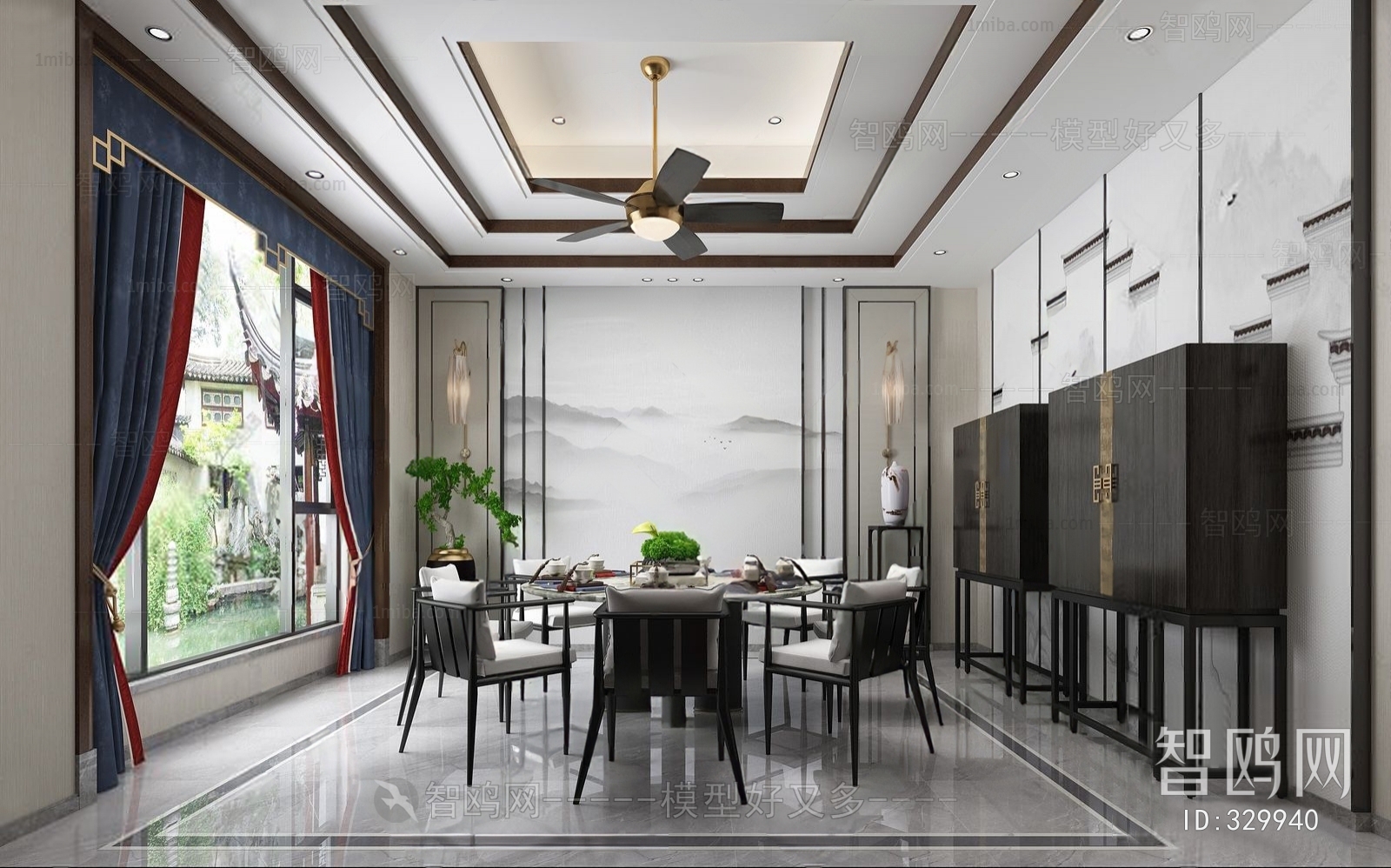 New Chinese Style Dining Room