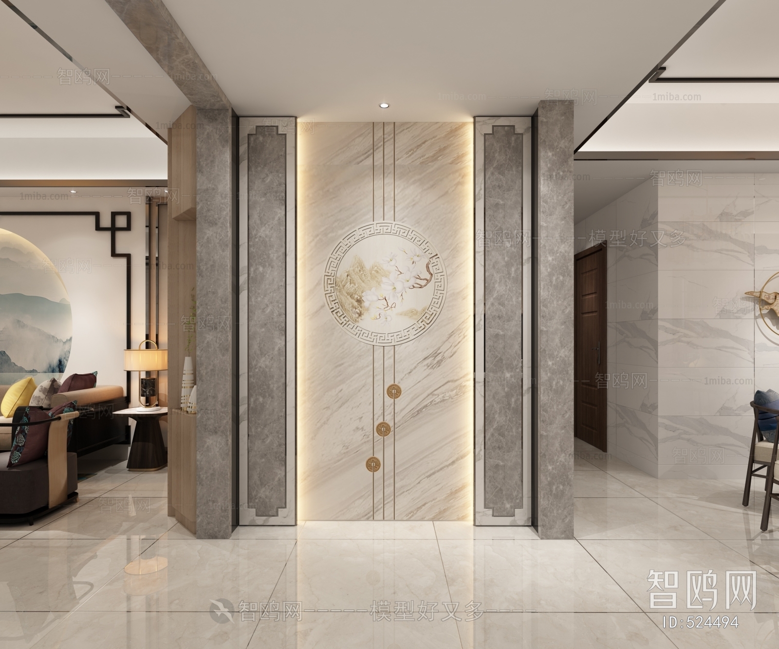 New Chinese Style Hallway