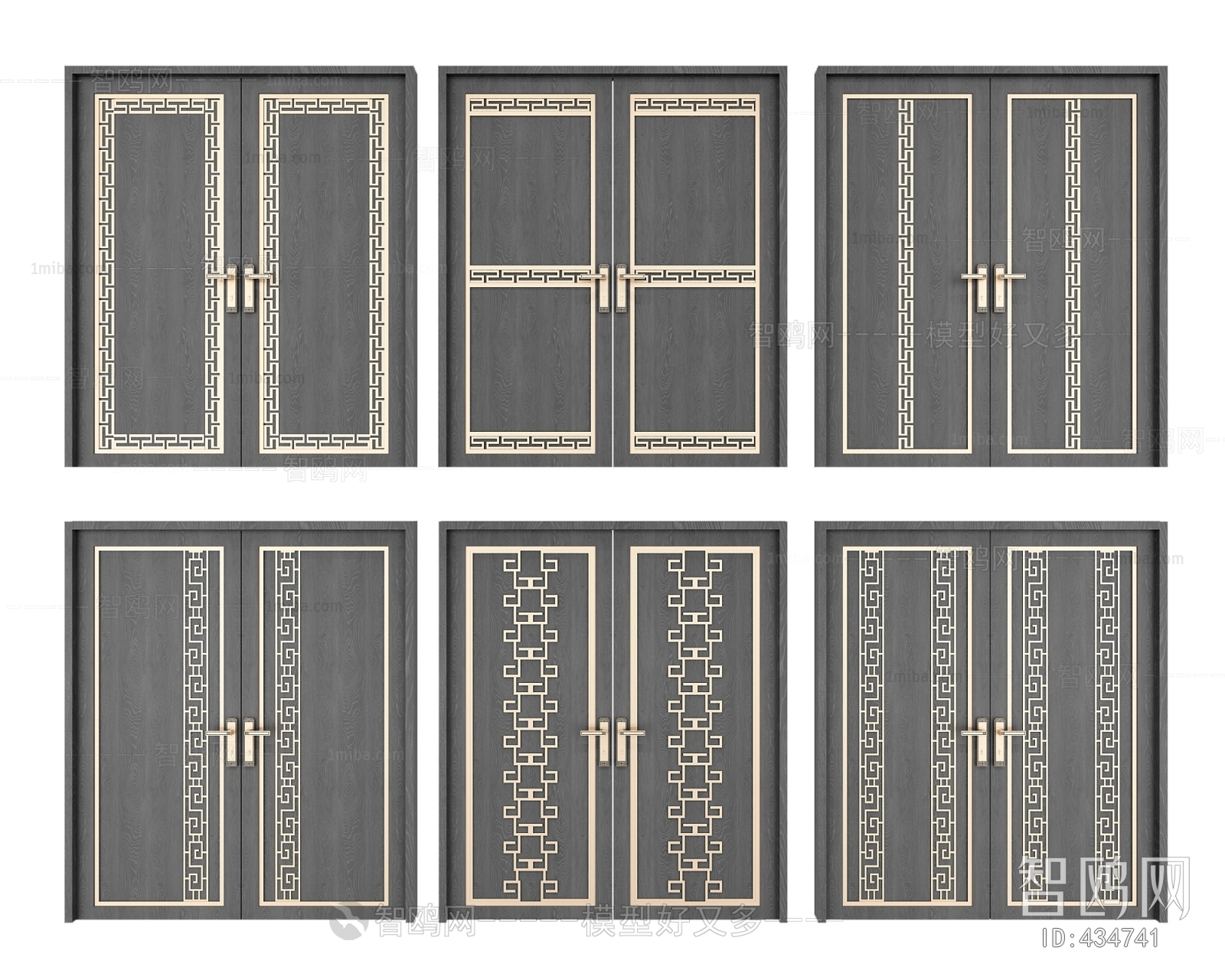 New Chinese Style Double Door