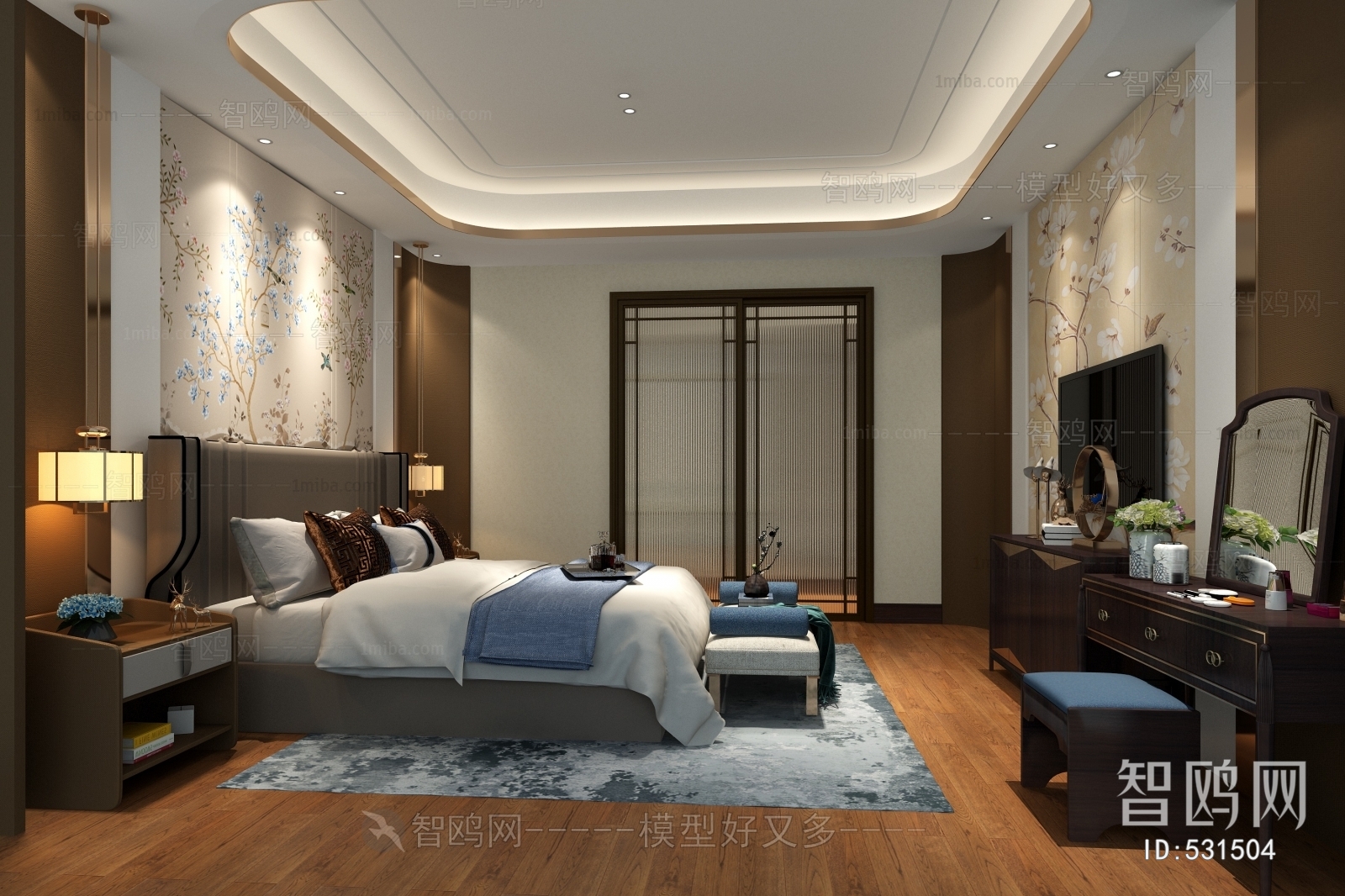 New Chinese Style Bedroom